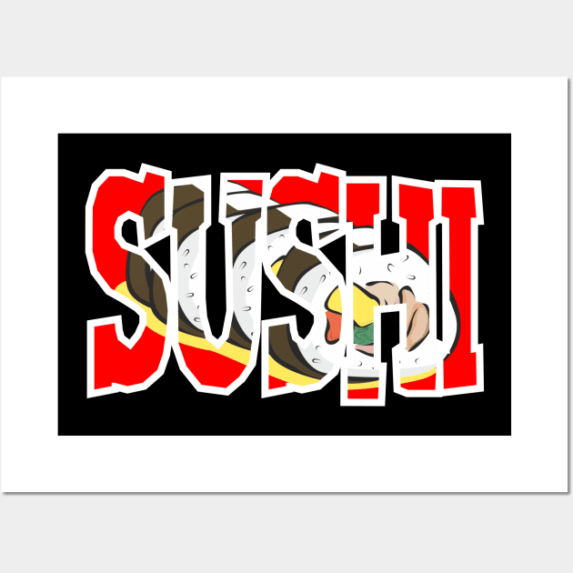 Sushi Comic Raw Fish Buy Japanese Birthday Gift Shirt Wall Art by KAOZ